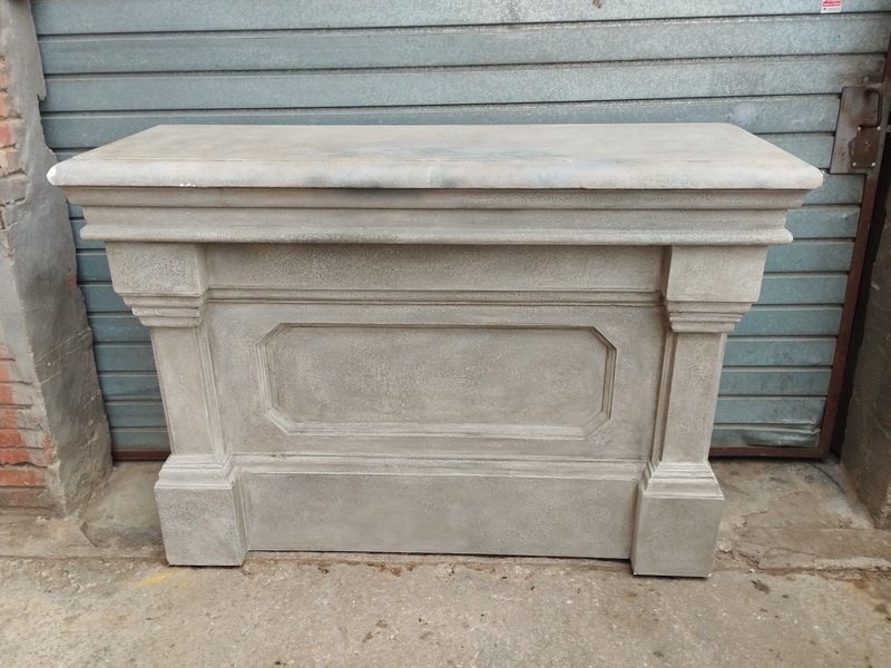 altar repisa piedra ficticio madera porex 112x159x53 2u